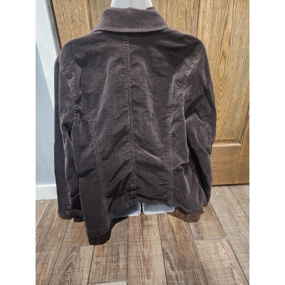 Venezia Brown Corduroy Jacket with Pockets and Buttoned Sleeves (Size 18/20) - Picture 3 of 5